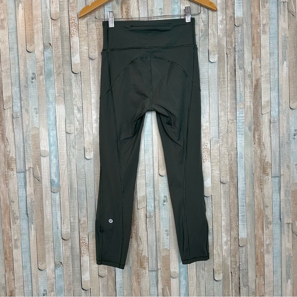 lululemon athletica Pants - Lululemon 4 Final Lap Crop 23" Evergreen Green Cropped Legging Nulux Run Running